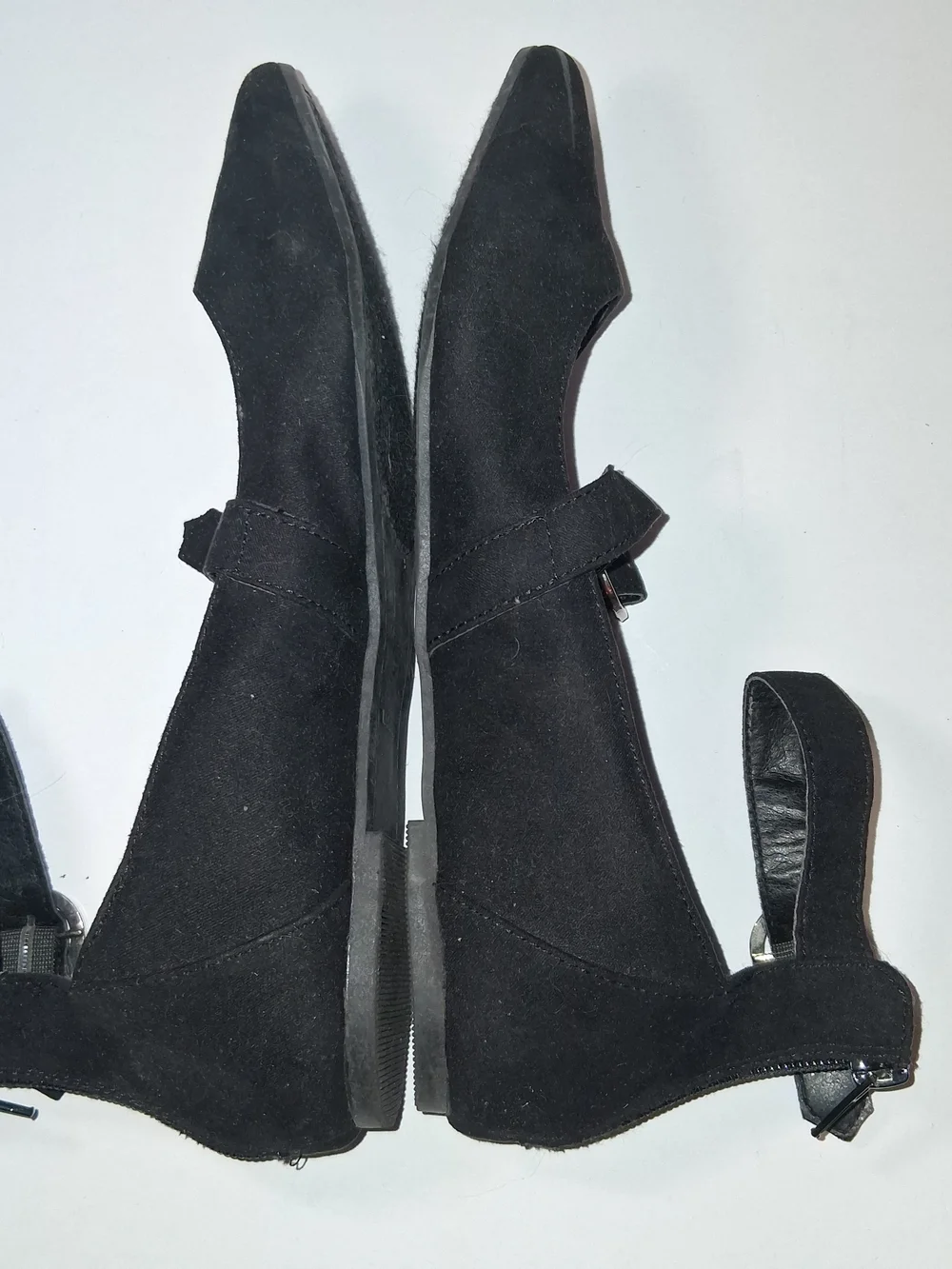 Rampage Women's Black Pointed Mary Jane Flats